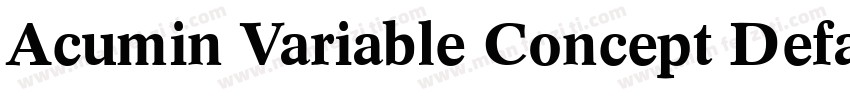 Acumin Variable Concept Default字体转换